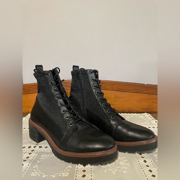 ALEX MARIE black combat style boots-12M New without box - Picture 1 of 8